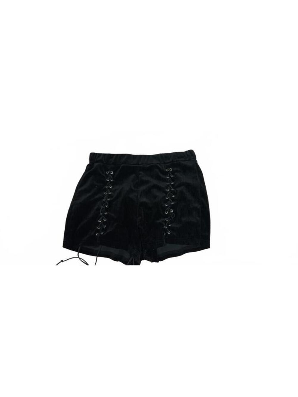 Black Suede lace shorts
